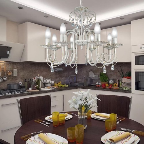 Люстра с хрусталем подвесная 8 ламп S1148-8