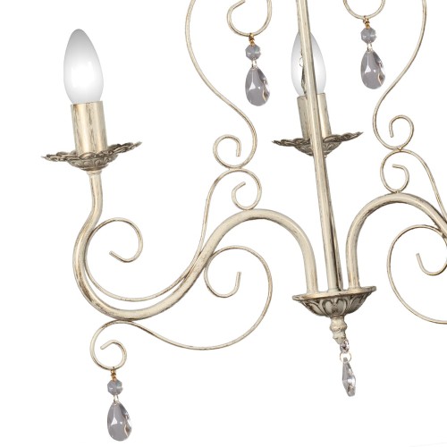 Люстра с хрустальными подвесками подвесная 3 лампы S1021-3