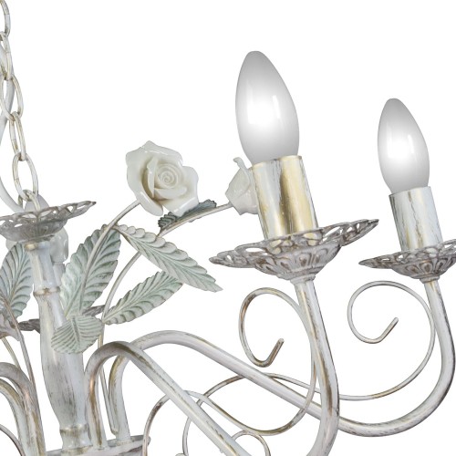 Люстра большая подвесная с цветами интерьерная S1222-5