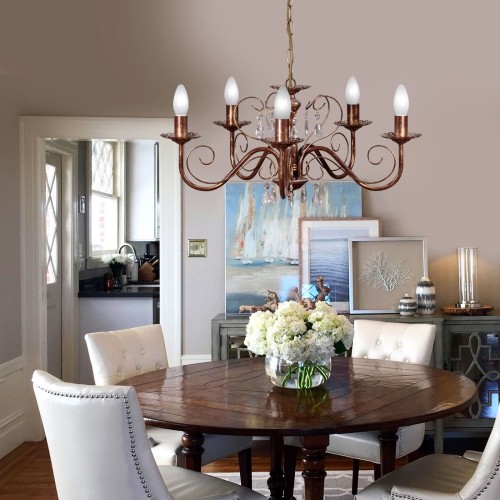 Люстра подвесная с хрусталем 5 ламп S1032-5