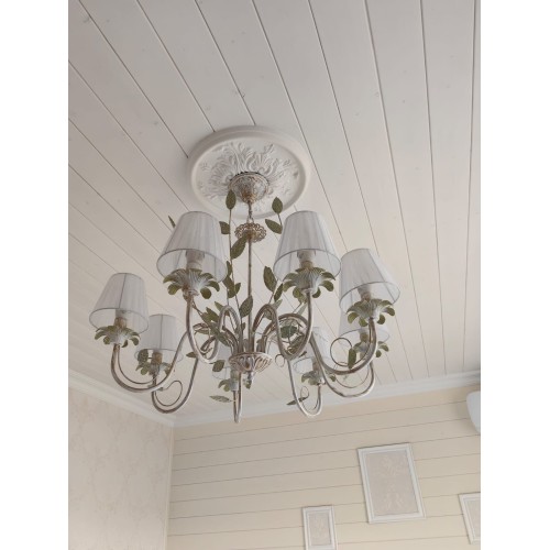 Люстра подвесная 8 ламп с абажурами S1131-8