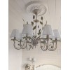 Люстра подвесная 8 ламп с абажурами S1131-8