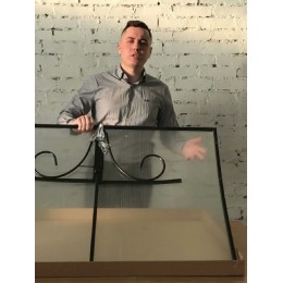 Козырёк над дверью Петрасвет S4026 Коричневы поликарбонат янтарный