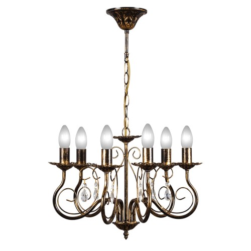 Люстра подвесная с хрусталем 6 ламп S1014-6