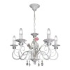 Люстра с хрусталем подвесная с цветами 5 ламп S1099-5